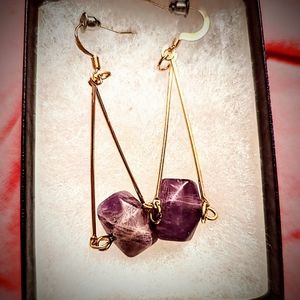 Amethyst & Gold earrings